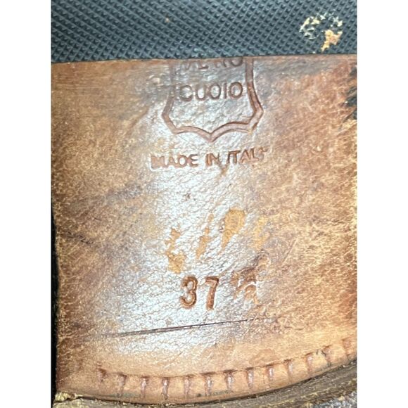 MANOLO BLAHNIK Black White Leather Lace Up Loafer Shoes Women's Size EU 37 - Picture 4 of 8